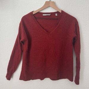 Vince V-Veck Wool Cashmere Blend Long Sleeve Sweater XS